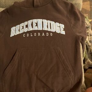 Breckenridge Colorado Brown Kids M Hoodie